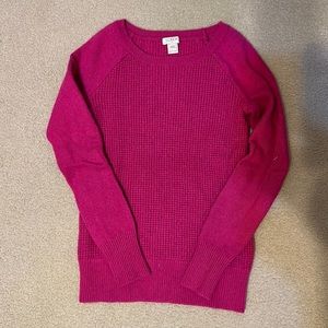 Pink J. Crew merino wool sweater